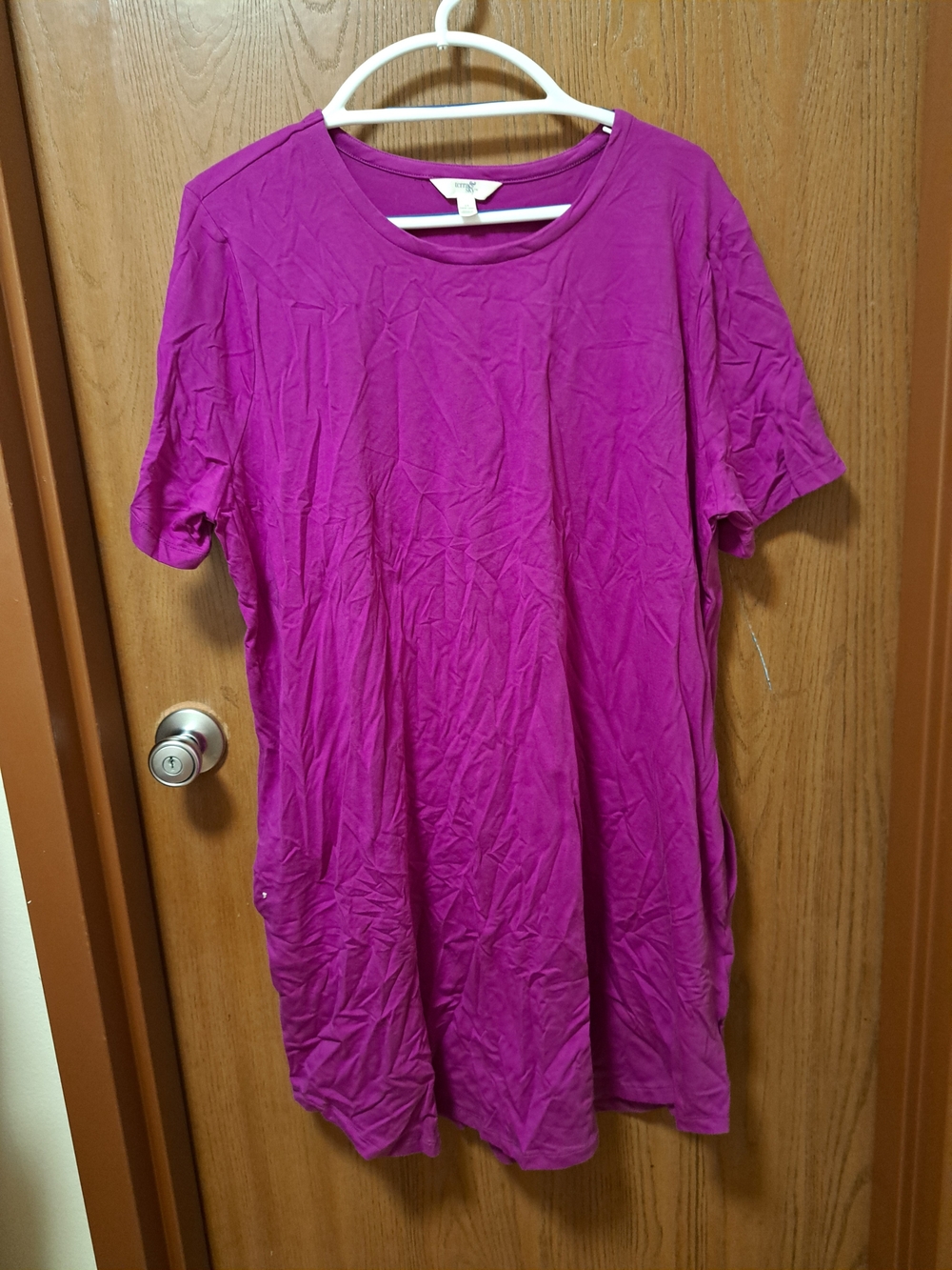 Terra & Sky Short Sleeve Tee Dress - Magenta